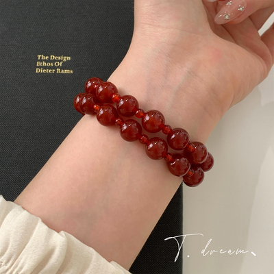 nicedream露丝同款玛瑙双层手串