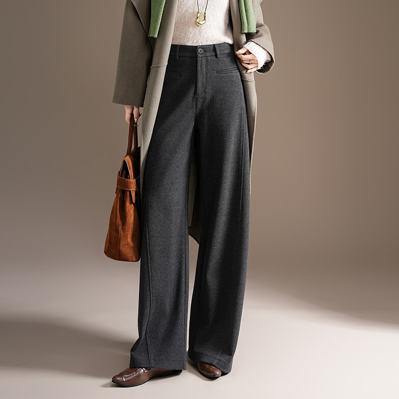 百搭休闲裤女2025秋冬新款高腰显瘦直筒阔腿裤宽松垂感拖地长裤子,女装/女士精品,休闲裤,淘宝优惠券,粉丝福利购,淘宝优惠卷