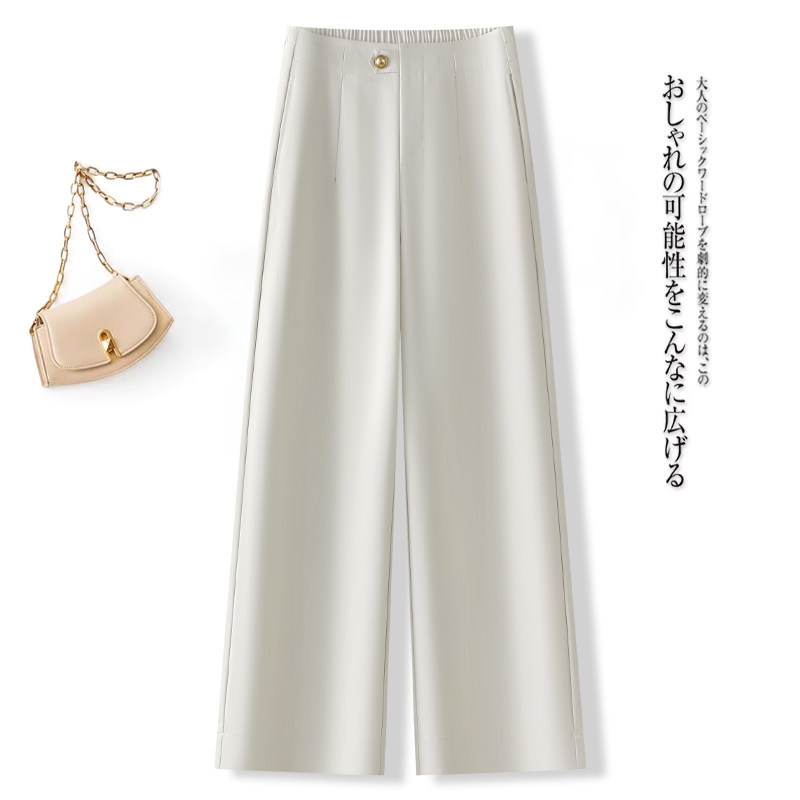 气质九分阔腿西装裤女春季2026新款高腰宽松通勤休闲直筒显瘦长裤