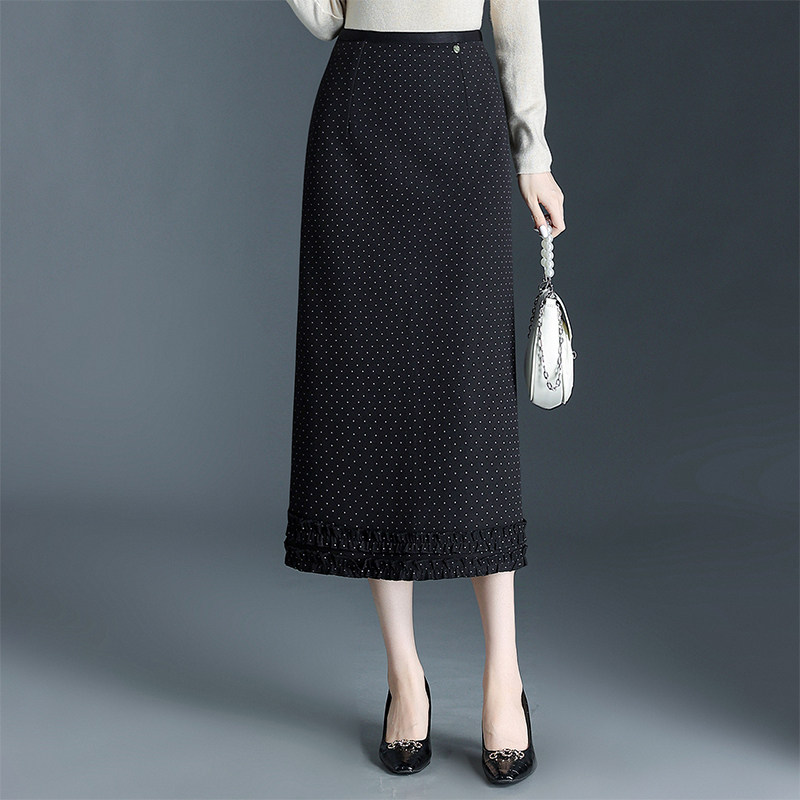 2025秋冬新款时尚通勤包臀半身裙女高腰显瘦中长开叉直筒一步裙子