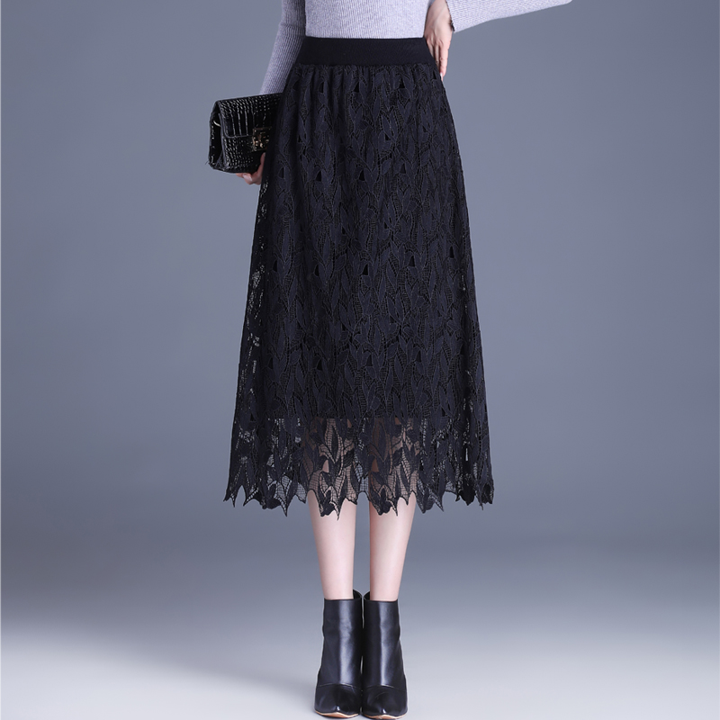 两面穿包臀半身裙气质蕾丝a字裙