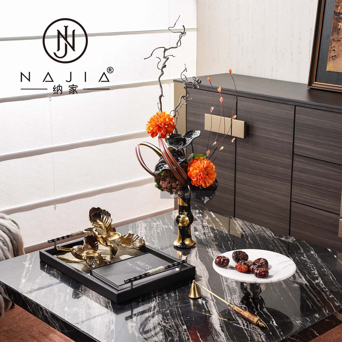 罗曼提海派中古风创意花艺饰品球座托盘摆件样板间客厅茶几售楼处,家居饰品,家饰软装搭配套装,淘宝优惠券,粉丝福利购,淘宝优惠卷