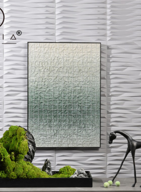 罗曼提 新中式花艺玄关边柜碳化青苔球黑马摆件 售楼处样板间软装