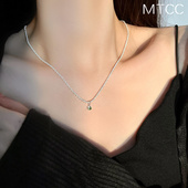 一颗绿钻满天星项链bling波光粼粼锁骨链夏季 潮轻奢颈链女 新款