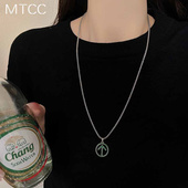 绿码 创意项链男女ins嘻哈潮轻奢小众网红甜酷毛衣链高级感情侣
