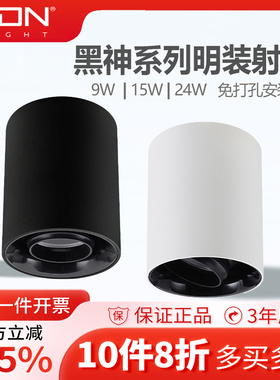 西顿照明射灯明装免开孔防眩光客厅家用天花灯吸顶射灯CEX9102C