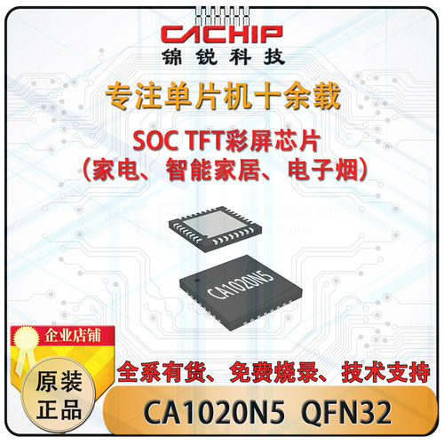 CA1020N5QFN32触摸彩屏专用SOC