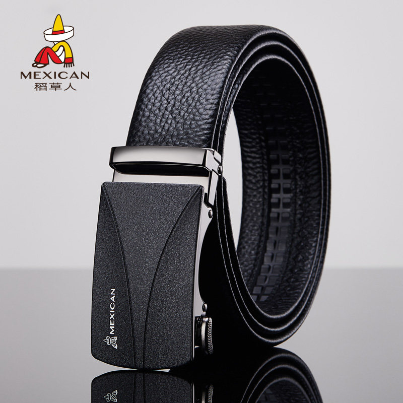 稻草人皮带男2023新款真皮男士潮商务百搭纯牛皮年轻人时尚裤腰带