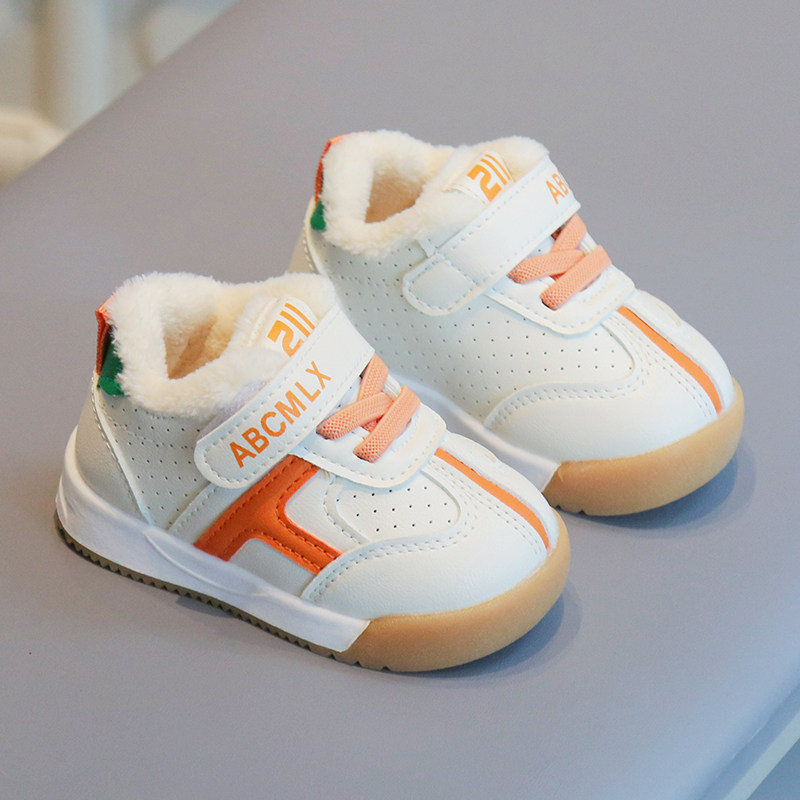 学步稳步保暖防滑男女拼色学步鞋