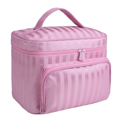 浙江收纳纯色插袋设计化妆包大号