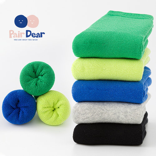 「超厚100%棉」温暖男童秋冬袜子