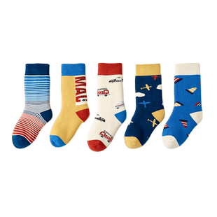 「加厚毛圈袜」儿童袜子冬款加厚无骨加绒长筒男童冬季袜子