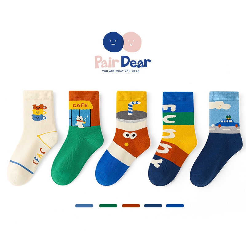 「斑斓一隅」秋冬男童纯棉袜子