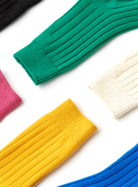 「100%棉」秋冬全棉儿童无骨袜子纯棉A类男女宝宝冬季厚中长筒袜