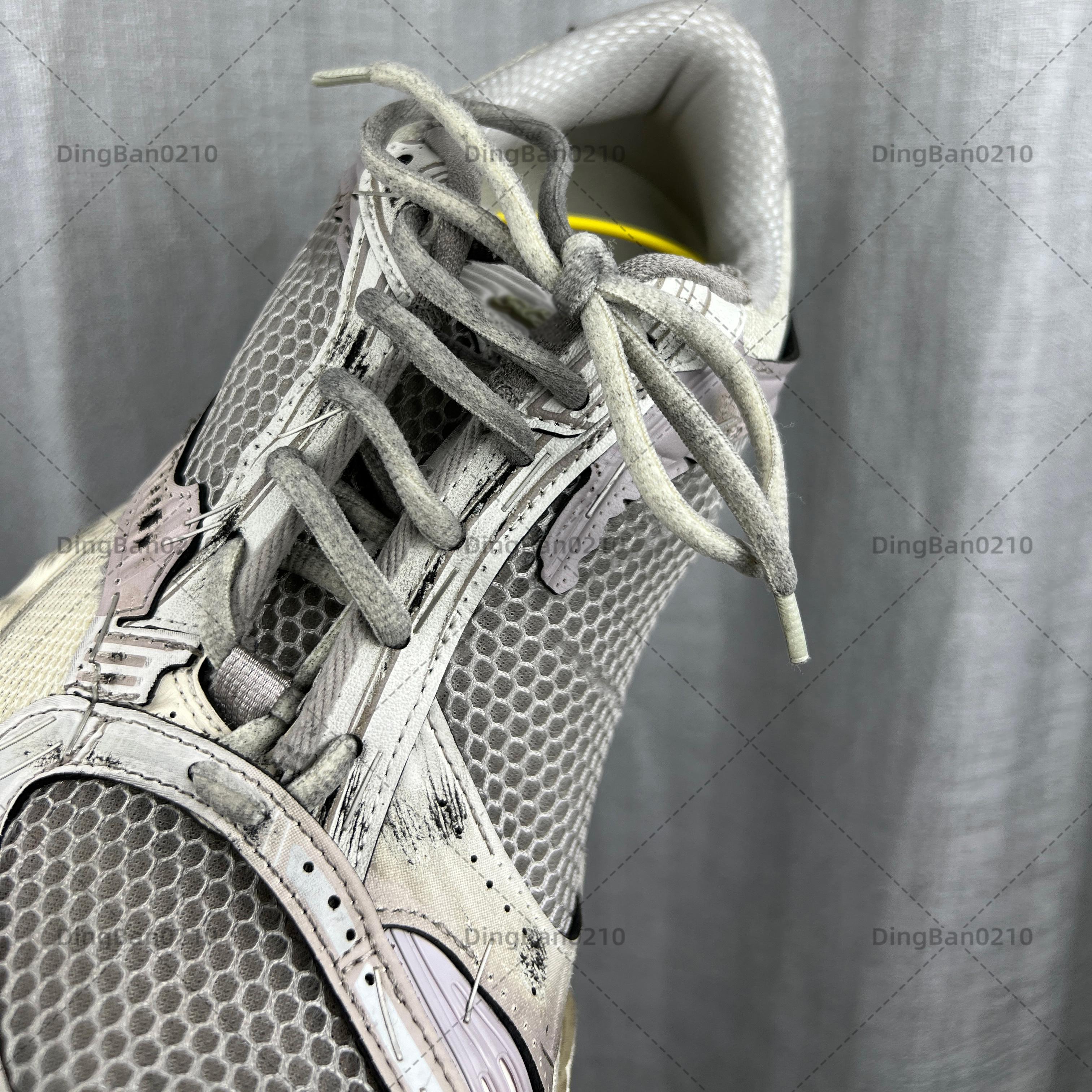 网面做旧割破#订书机老爹鞋