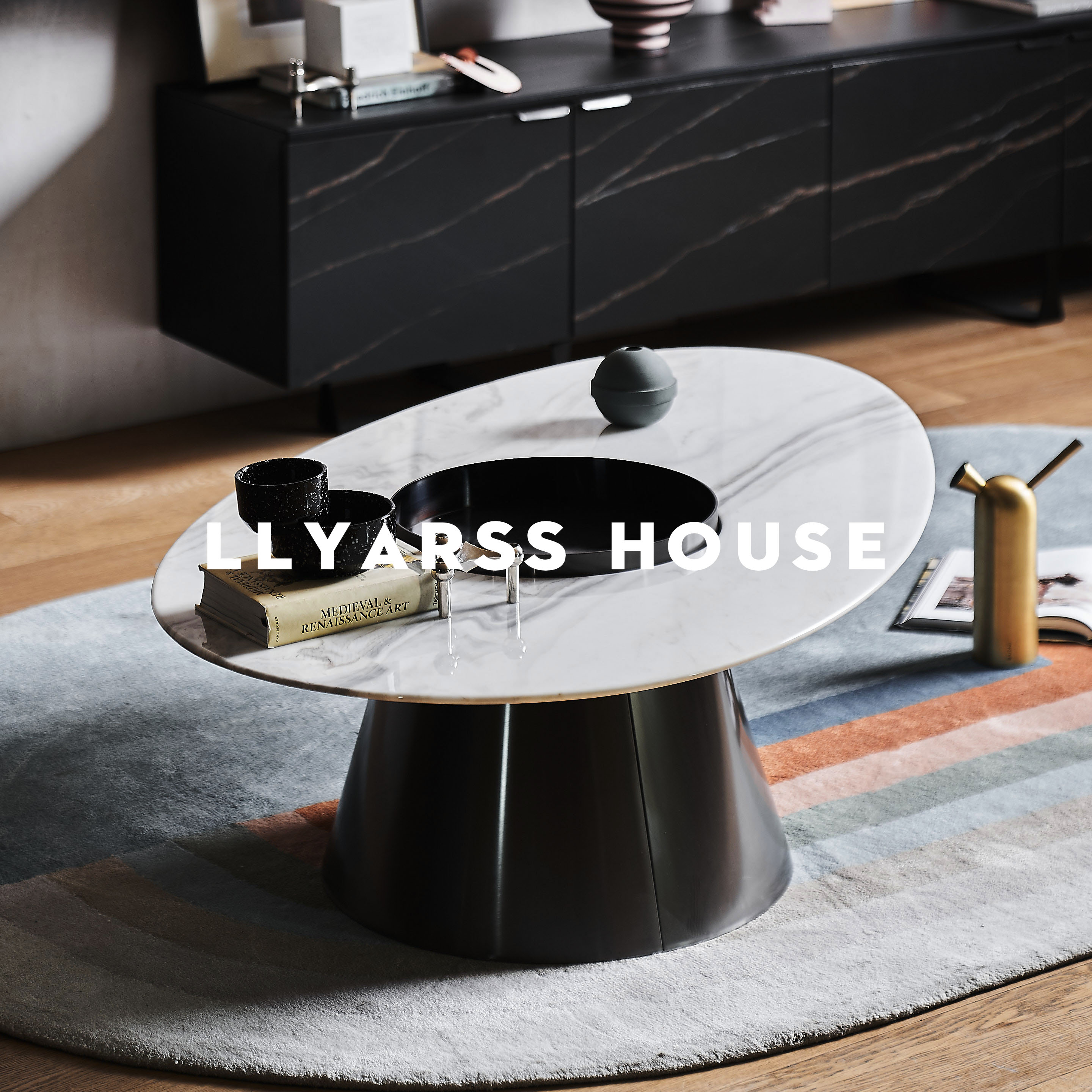 利亚斯llyarss意式大理石茶几