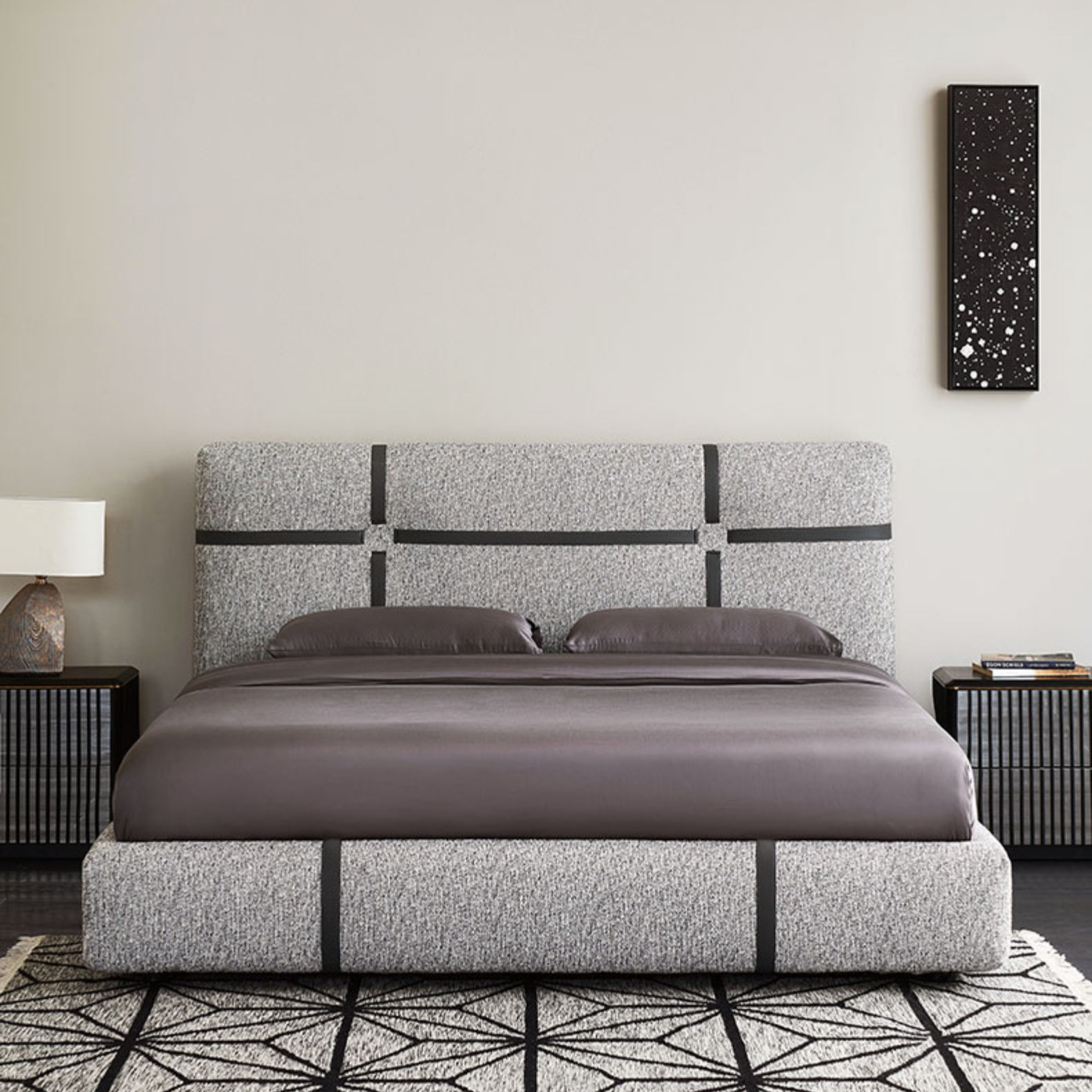 利亚斯布艺床双人大床