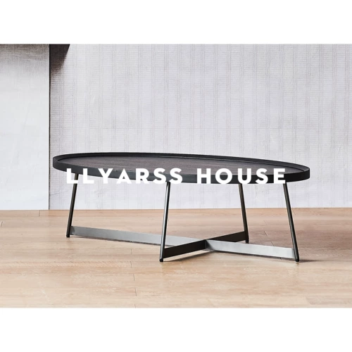 Llyarss Lias/Овальный журнальный столик/итальянский минималист/1,2 м/копченой