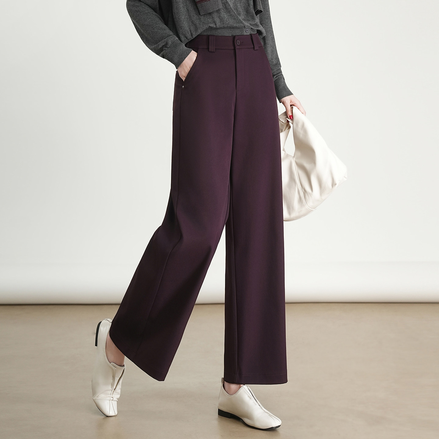 九分西装裤女高腰显瘦垂感百搭2025秋款阔腿裤小个子休闲裤通勤风