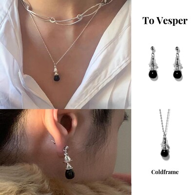 清仓价 To Vesper 韩国品牌 Coldframe 黑玛瑙铃铛项链