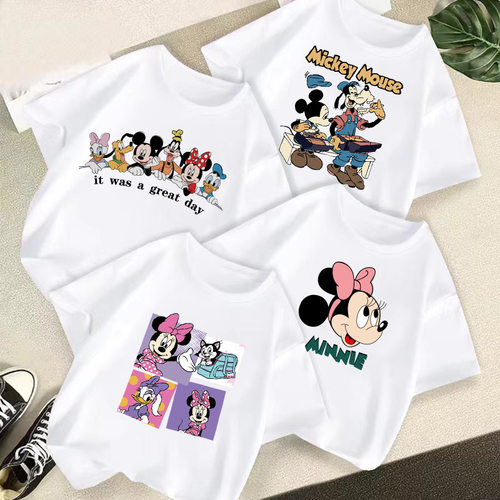 Mickey Mouse米老鼠米奇妮童装儿童t恤纯棉短袖男女童打底衫宝宝