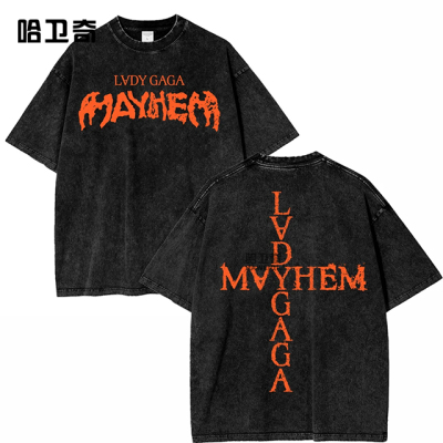 Lady Gaga The Mayhem Ball Tour 2025 T Shirt纯棉水洗短袖T恤衫