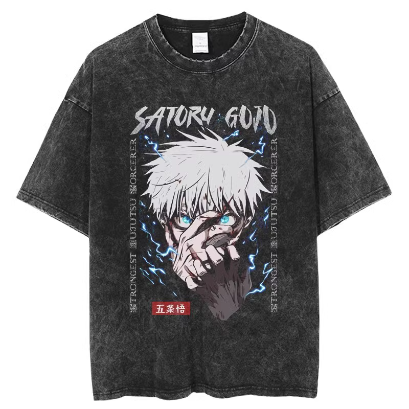 Anime Jujutsu Kaisen T Shirt Vintage Washed T-shirt GojoHigh