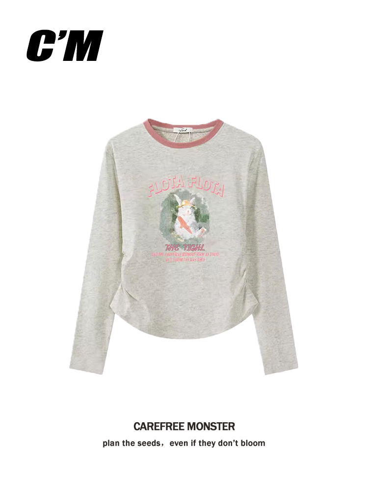 长袖通勤常规印花女显瘦显高显白