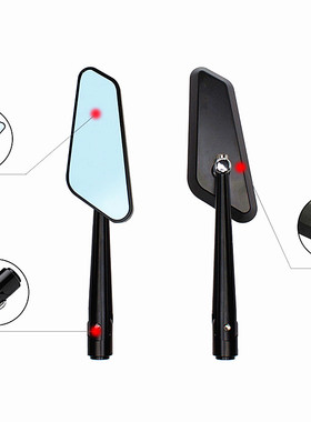 适用RAGP150 200 TG300 VESPA GTS300踏板车复古改装后视镜反光镜