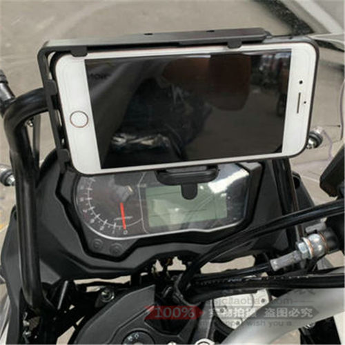 贝纳利BJ500金鹏502 TRK 502X摩托车改装导航支架手机座USB充电器