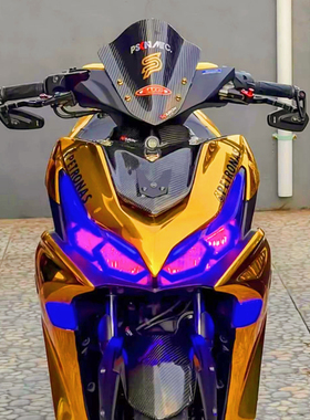 适用于泰国雅马哈NVX155改装手把后视镜aerox155广角车把反光镜