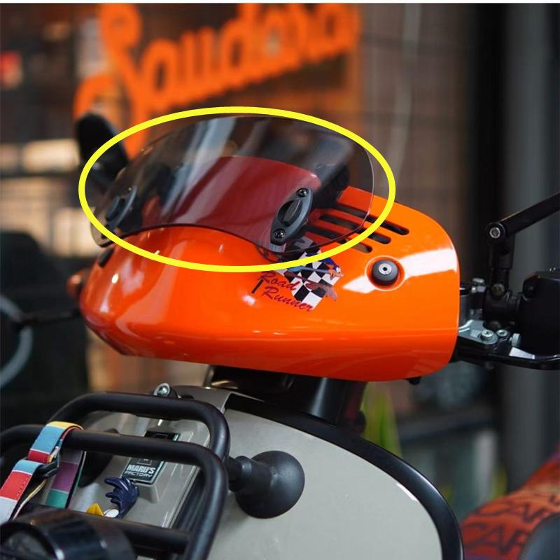 适用维斯帕假日6改装加高风挡vespa GTV300前挡风加厚透明装饰板