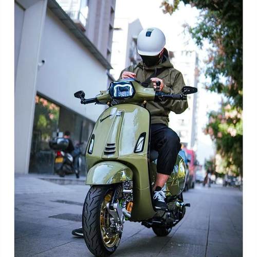 适用维斯帕VESPA GTV6日限定版改装手把镜 冲刺春天150车把反光镜