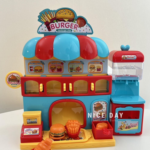 韩国ins儿童玩具女孩子益智3-6岁过家家汉堡便利店小女童生日礼物