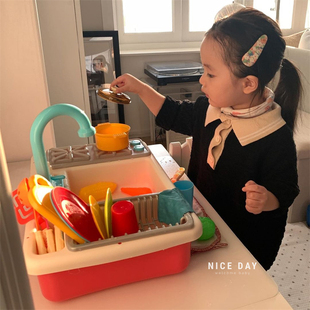 韩国ins儿童洗碗机玩具宝宝仿真厨具小孩洗菜过家家洗碗池男女孩