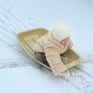 韩国ins儿童雪地板玩具户外玩雪神器宝宝滑梯溜溜板亲子滑雪板