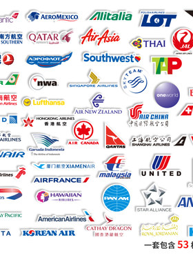 航空公司飞机登机牌贴画旅行达人拉杆箱行李箱装饰航空飞机票贴纸