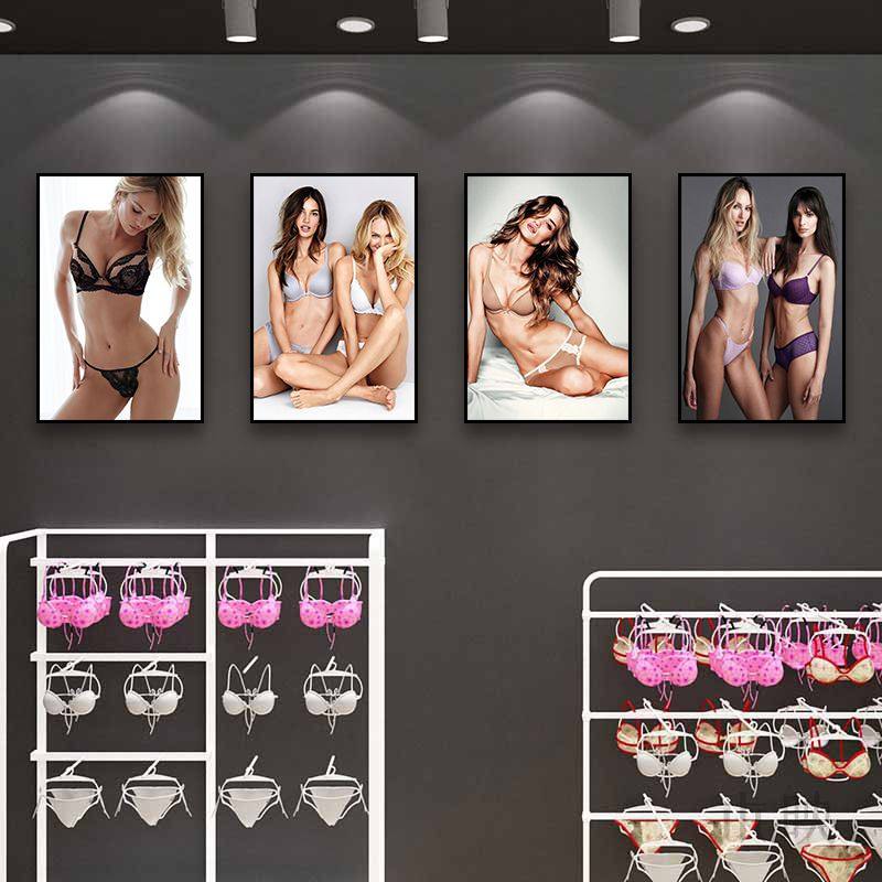 内衣店装饰画女模服饰维密天使模特内裤泳衣泳裤服装店女装店挂画