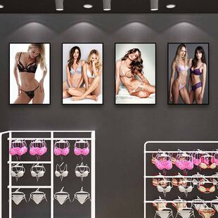 内衣店装饰画女模服饰维密天使模特内裤泳衣泳裤服装店女装店挂画