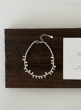 眼观S925银羽化亮片碎银手链