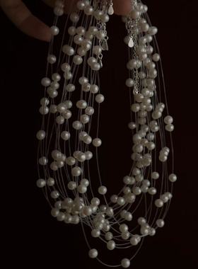 S925银满天星项链气质锁骨链