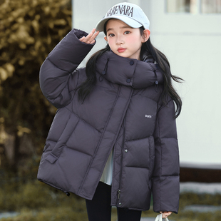 儿童羽绒服女童短款2025新款中大童白鸭绒韩版女孩加厚冬季外套