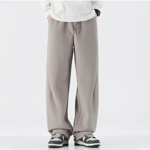 美式 男裤 休闲裤 卫裤 垂感5020抽绳 秋季 宽松直筒阔腿针织长裤 新款