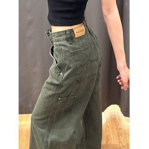 versatile denims pants loose jeans baggy trousers欧美风辣妹