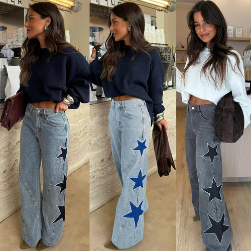 jeans denims pants fashion clothing trousers2026年欧美女士