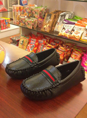 童鞋children new beanie shoes moccasin loafer kids flat shoe