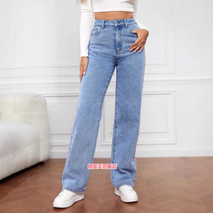 women jeans 新款 woman 女高腰牛仔长裤 pants 欧美女牛仔裤 denim