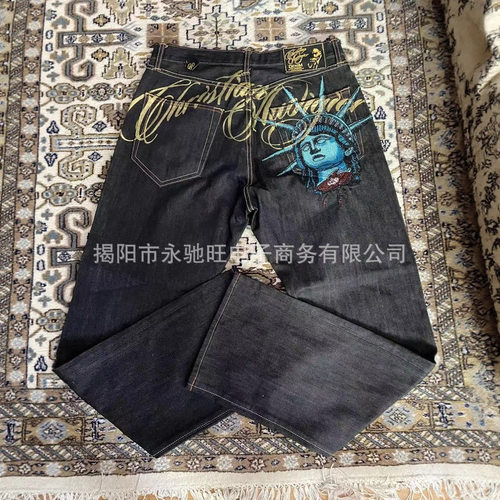 jeans denims pants fashion clothing trousers个性新款个性磨白