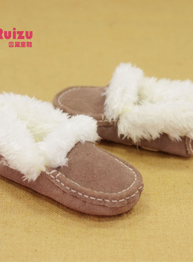 Children Warm Beanie Shoes moccasin Loafer Kid Flat Shoe暖鞋