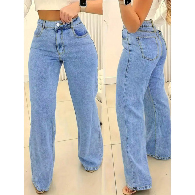 women straight jeans denims 欧美牛仔裤时尚复古直筒裤宽松牛仔